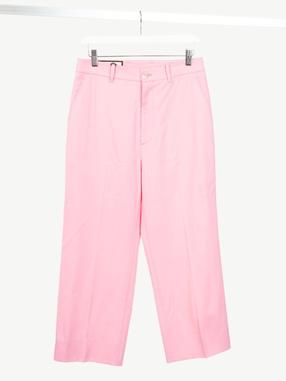 Gucci Pink Wool-Blend Twill Straight-Leg Trousers
